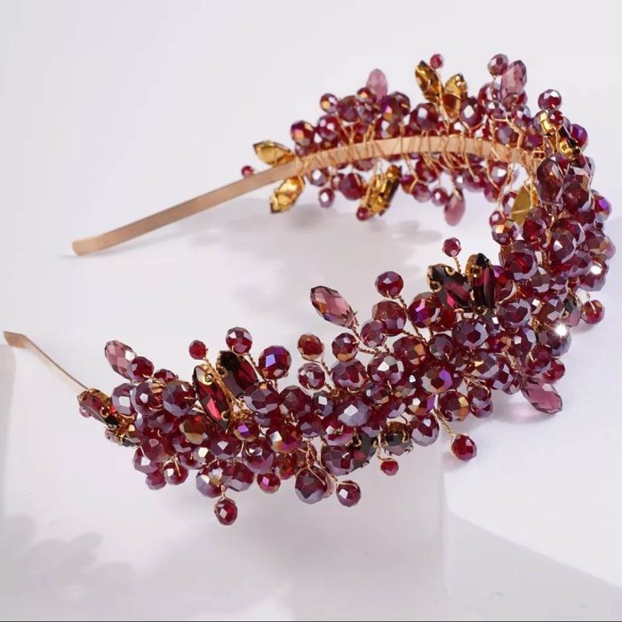 gorgeous sparkling wine coloured crystal headband