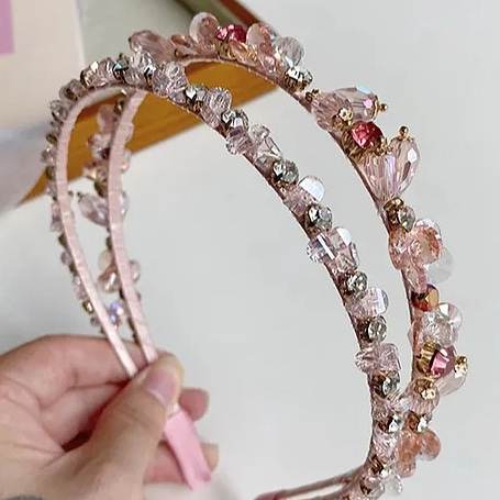 pink crystal headpiece for the races and weddings from the divalicious candyland collection
