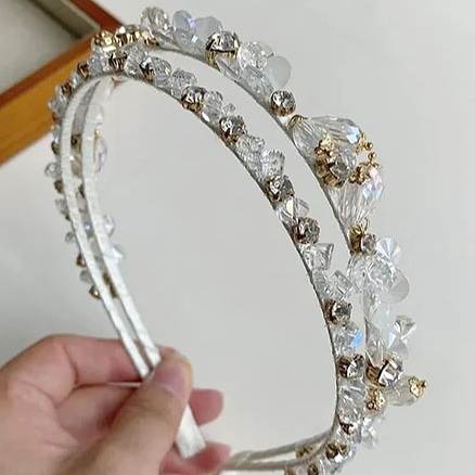 white crystal headpiece for the races and weddings from the divalicious candyland collection