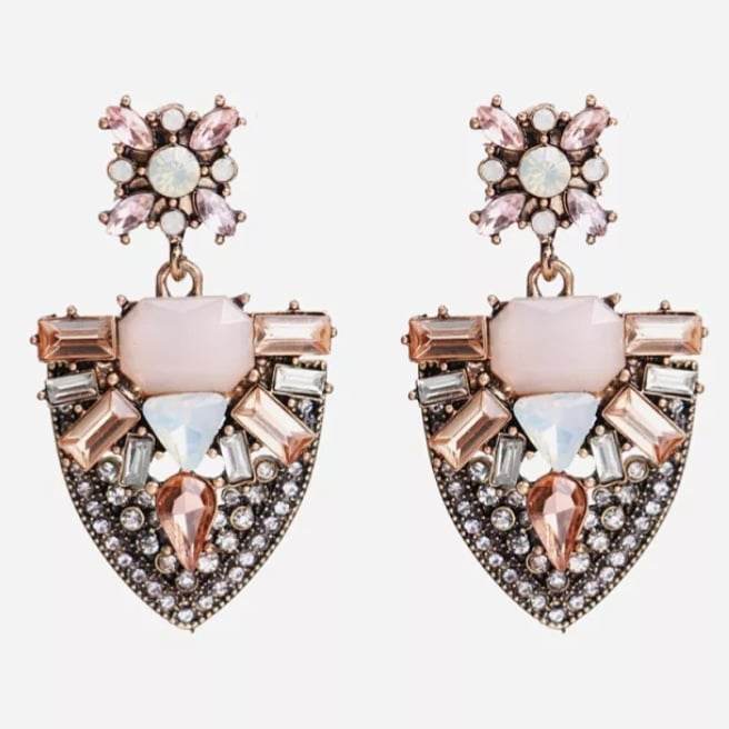beautiful pink crystal drop earrings from the divalicious candyland collection