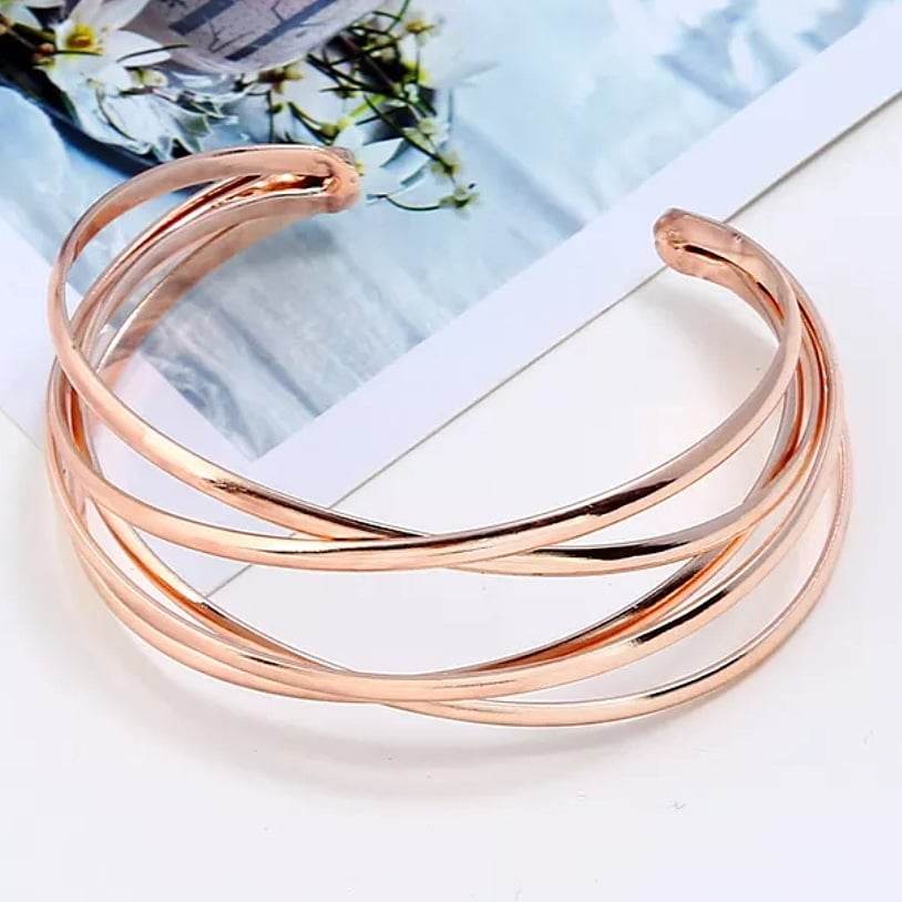 rose gold metal cuff by divalicious
