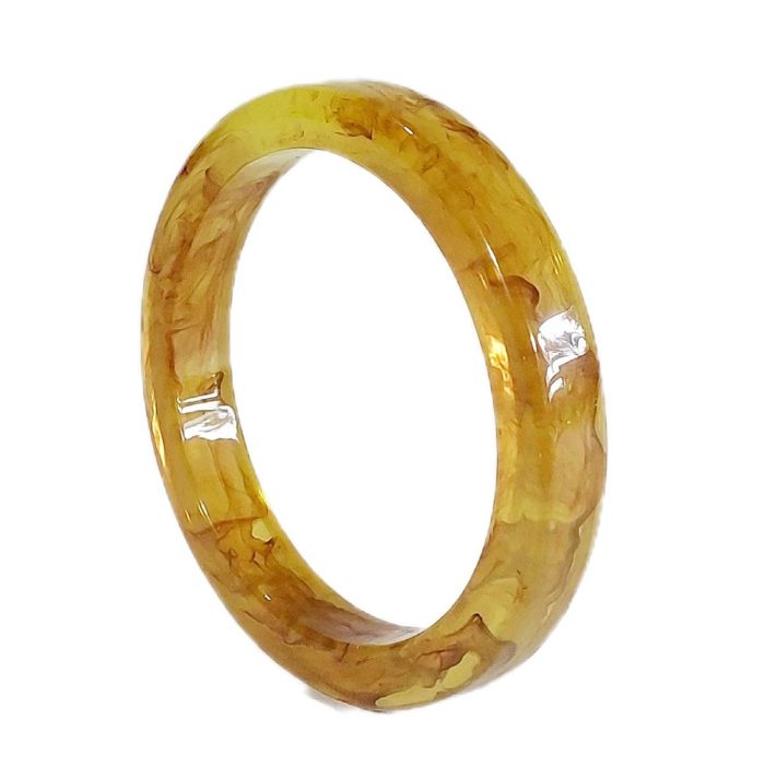 vintage style amber gold resin bangle by divalicious