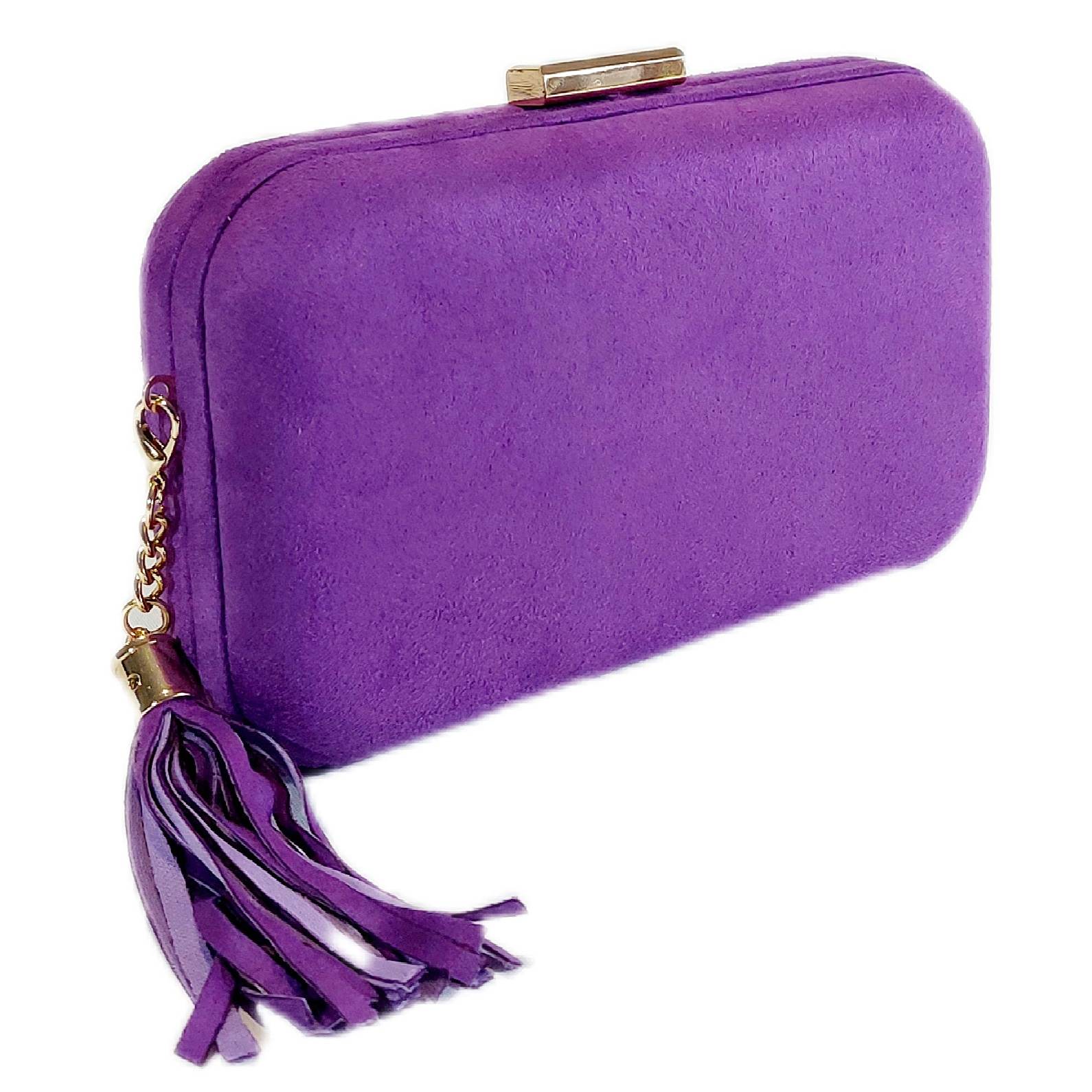 divine velvet clutch in purple from the divalicious candyland collection