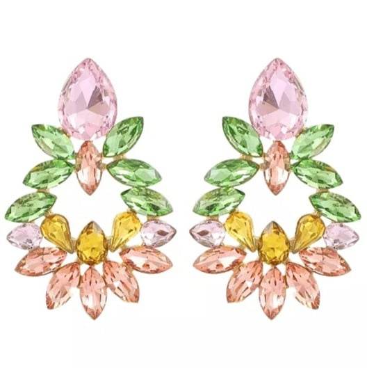 gorgeous colorful crystal earrings