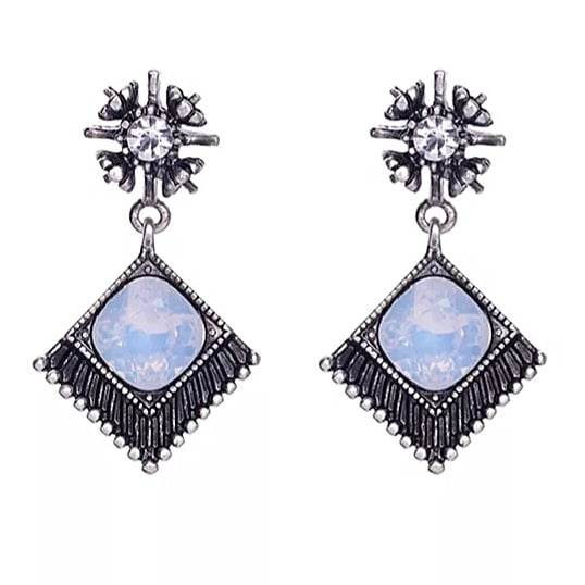 stunning petite crystal drop earrings