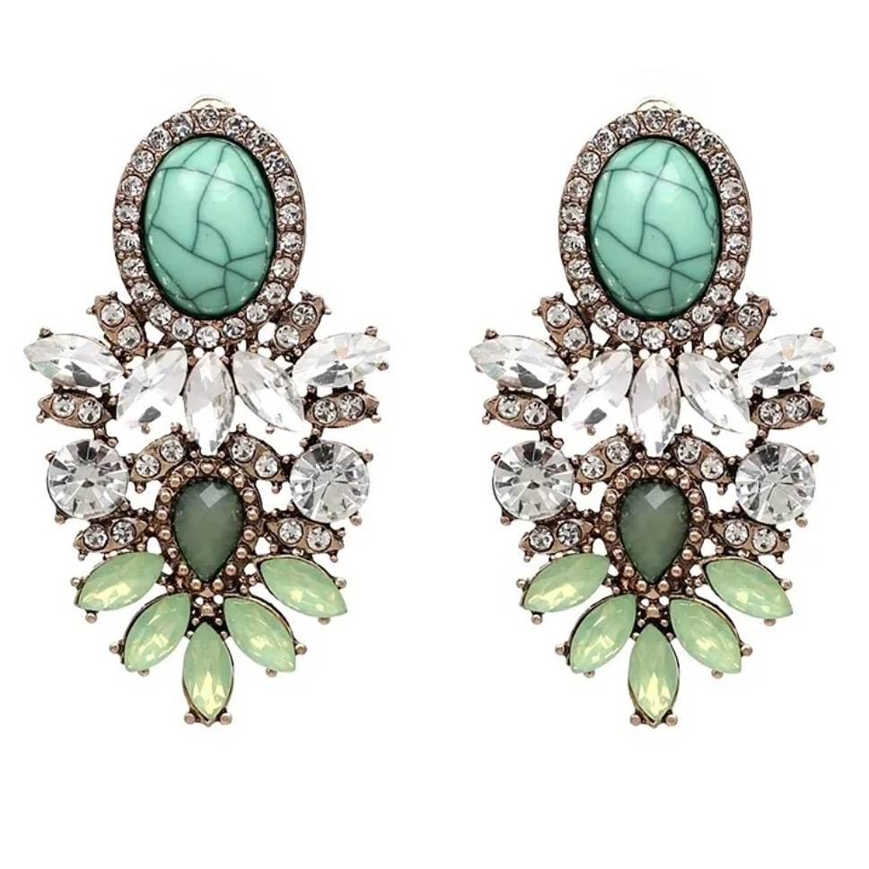 stunning green crystal and diamante earrings from the divalicious candyland collection