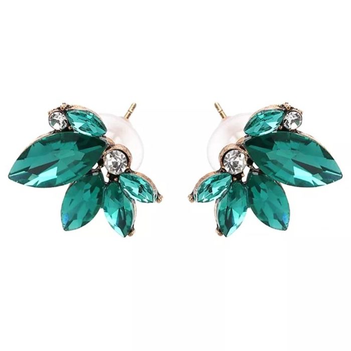 petite emerald green crystal earrings divalicious candyland collection