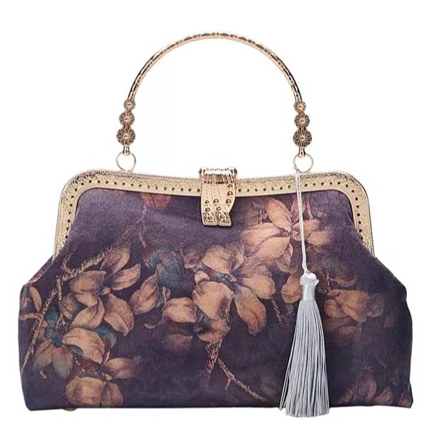 stunning vintage style top handle handbag