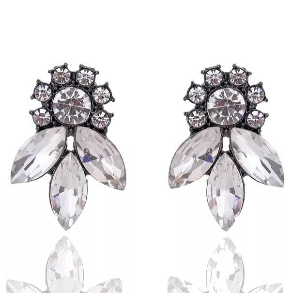 stunning clear crystal diamante earrings to wear to a special event