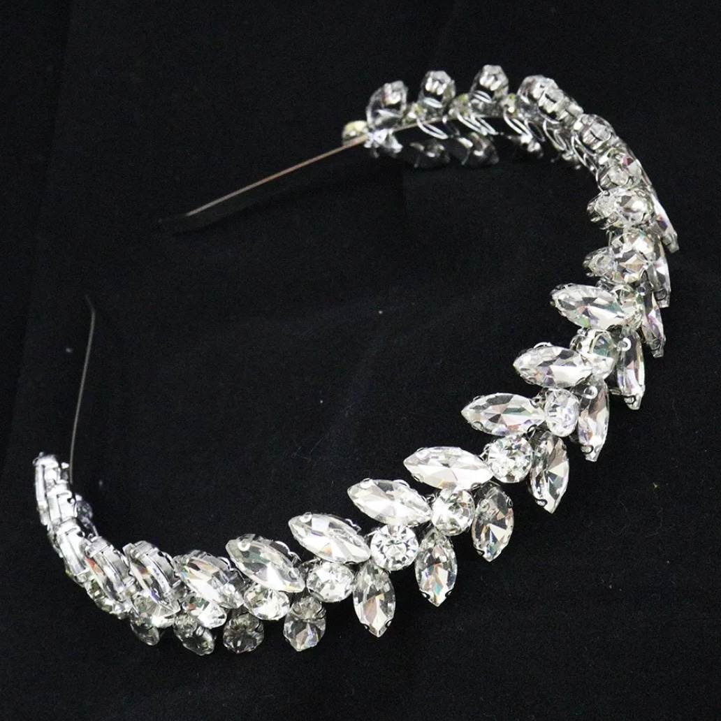 Jewelled Headband ‘Liana’ | Clear Crystal & Silver | Divalicious