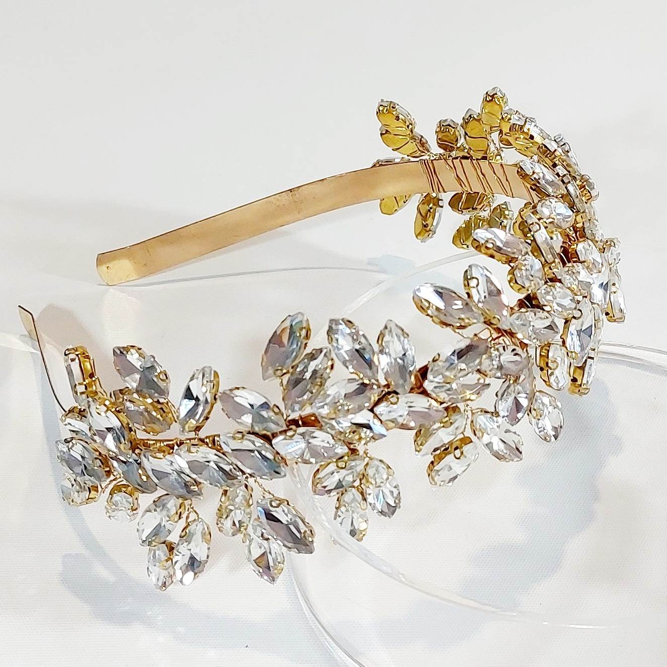 a stunning sparkling vintage style diamante headpiece for weddings and formals