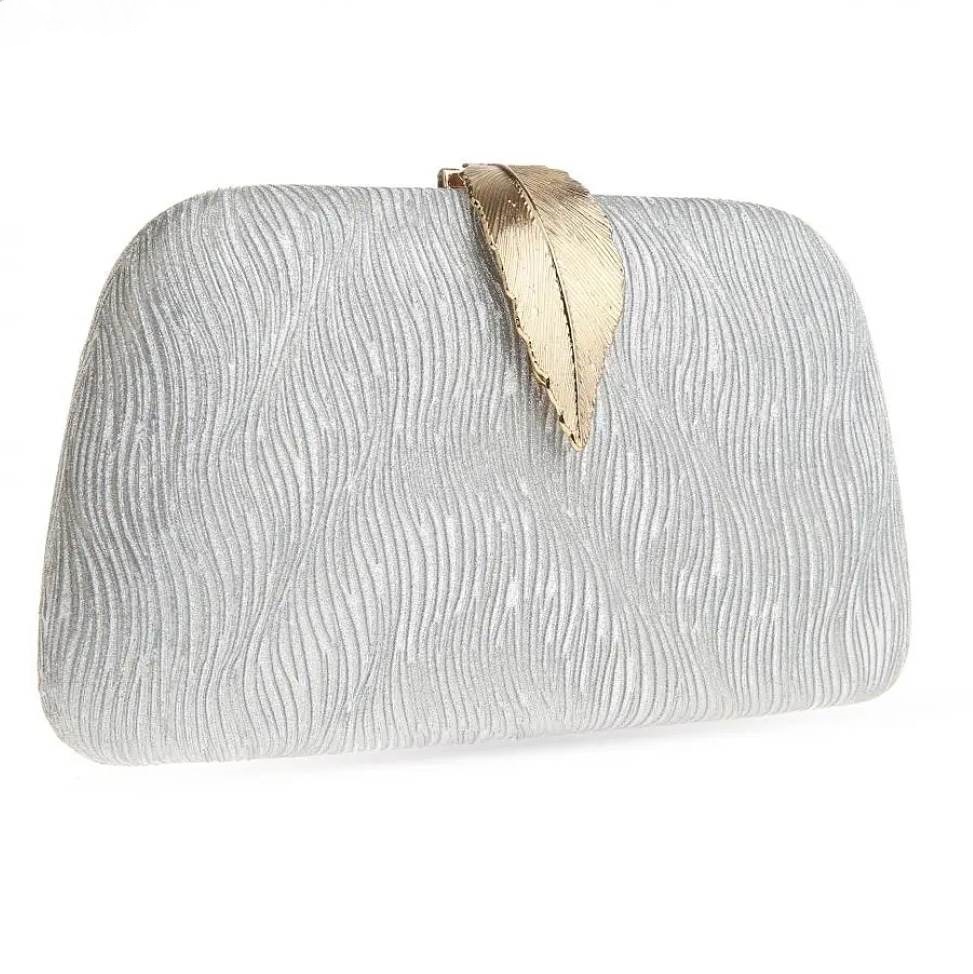 a gorgeous silver glitter clutch for your wedding, the races or special evening event