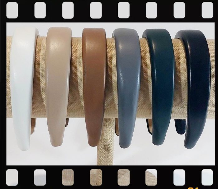 faux leather headband in 6 winter colours