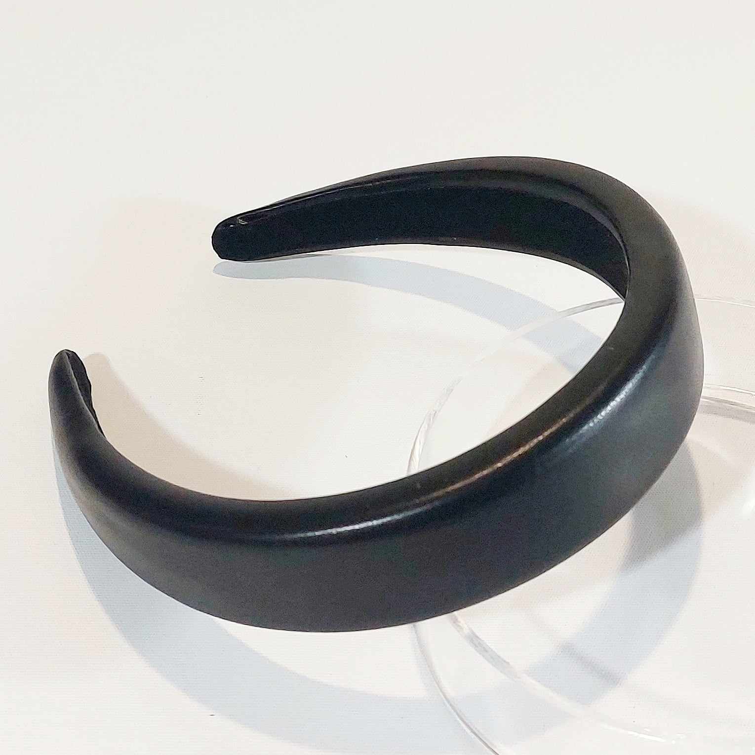 faux leather headband in black for the winter racing carnival