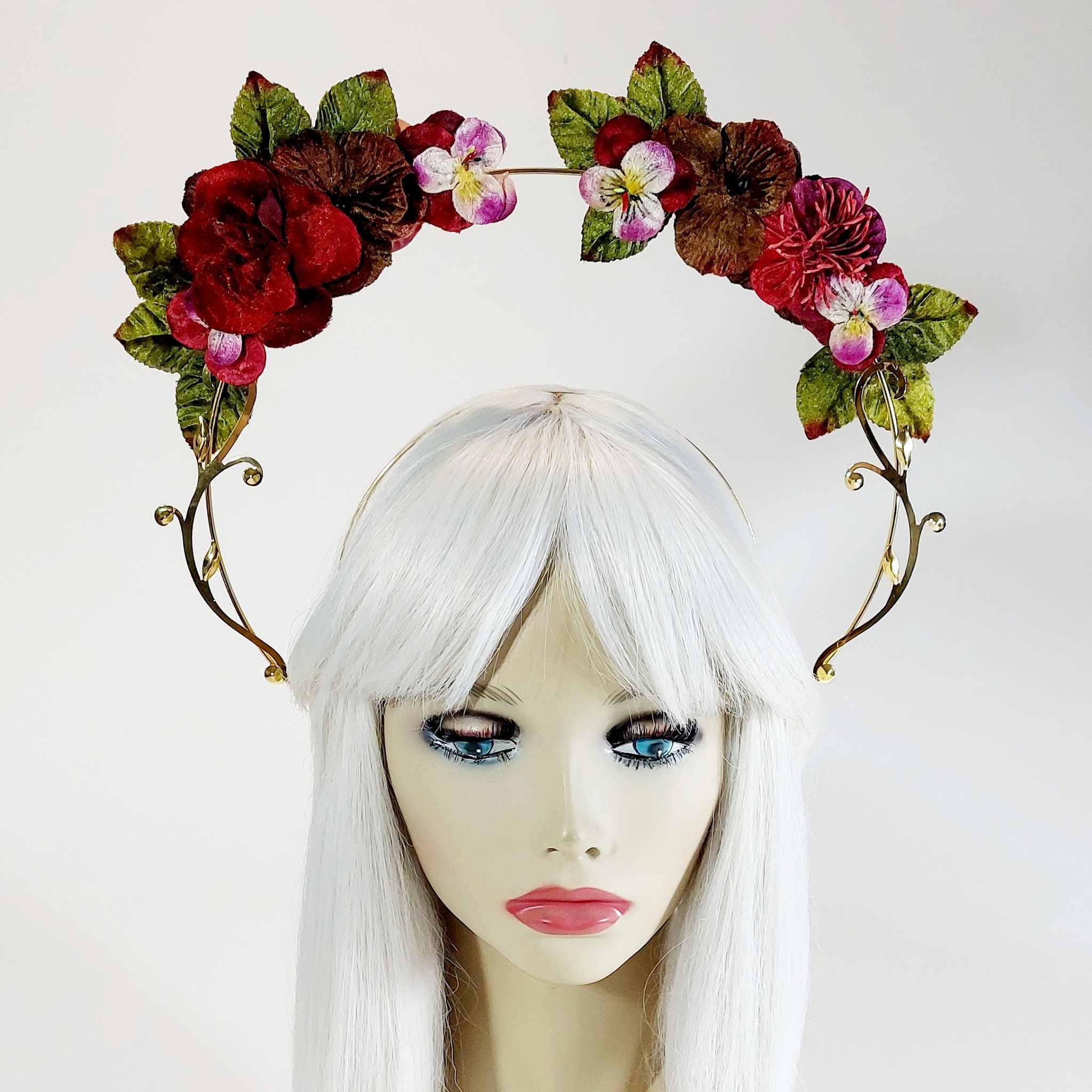 stunning statement flower halo headpiece for the races