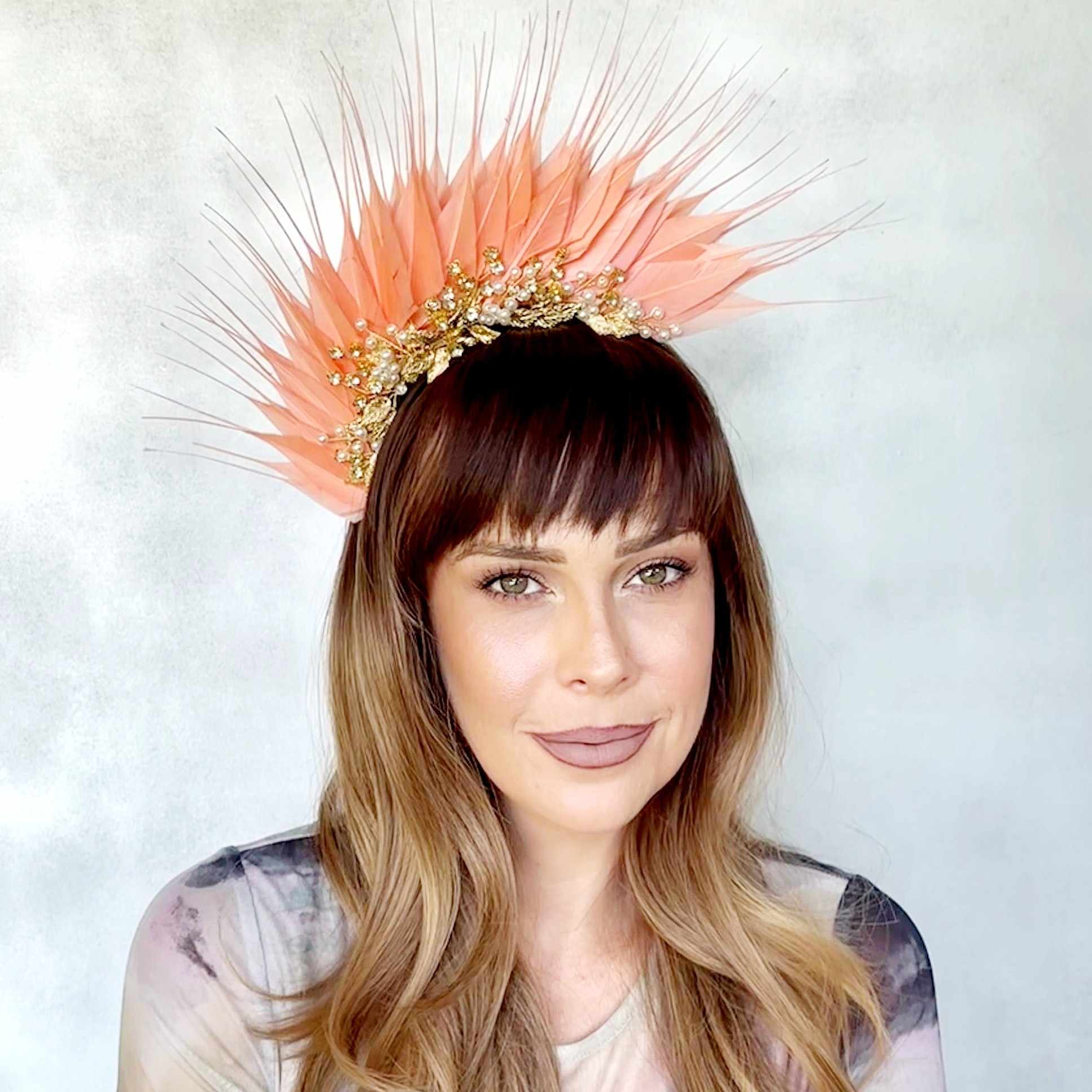 stunning jeweled headpiece designed by divalicious for the races and weddings