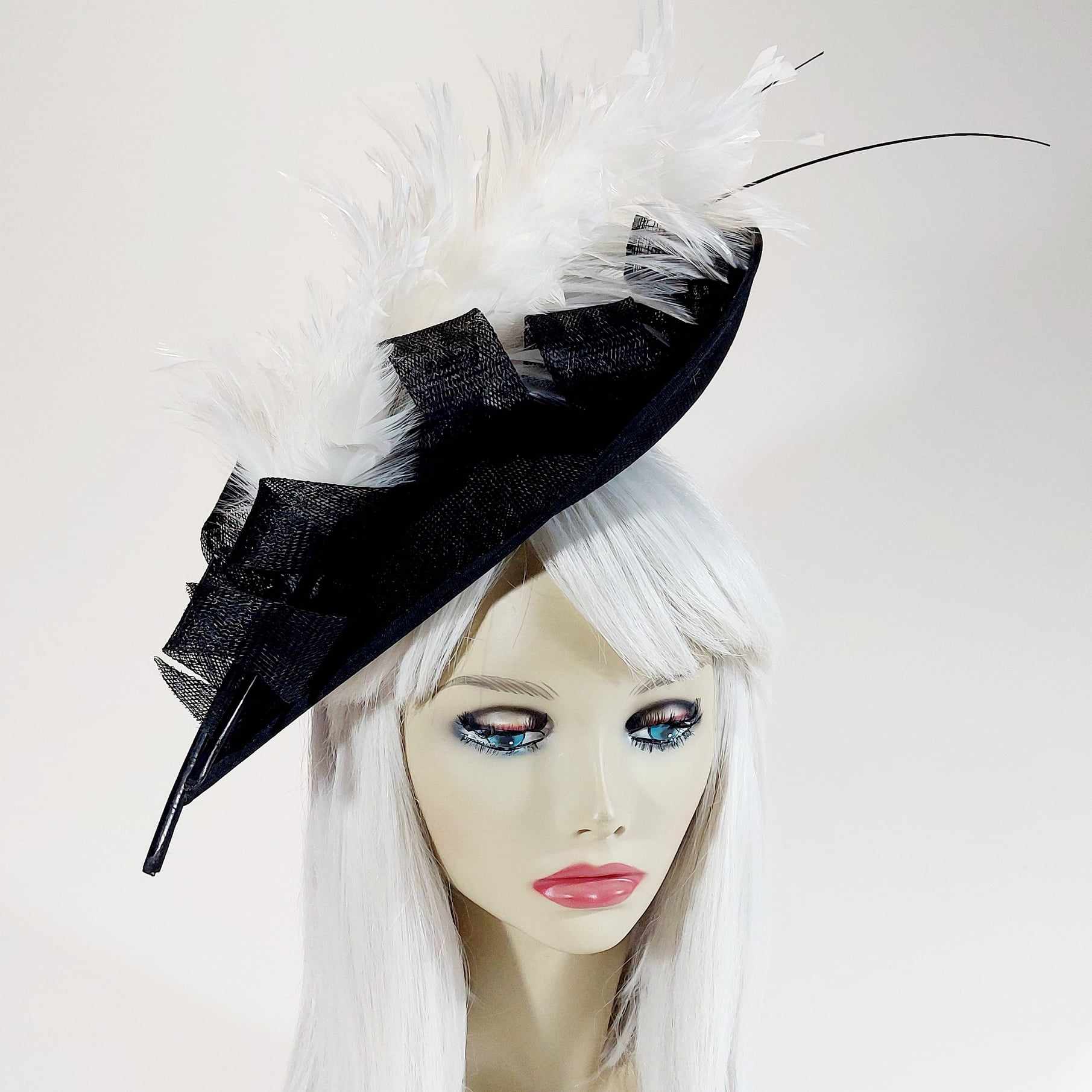 black and white fascinator for derby day races