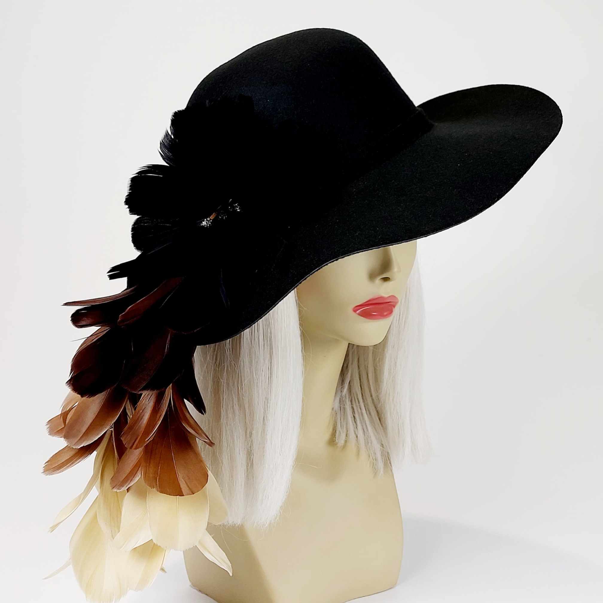 wear feather felt hat to races and festivals
