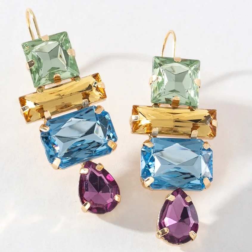 divalicious crystal drop earrings for weddings, races and birthday parties